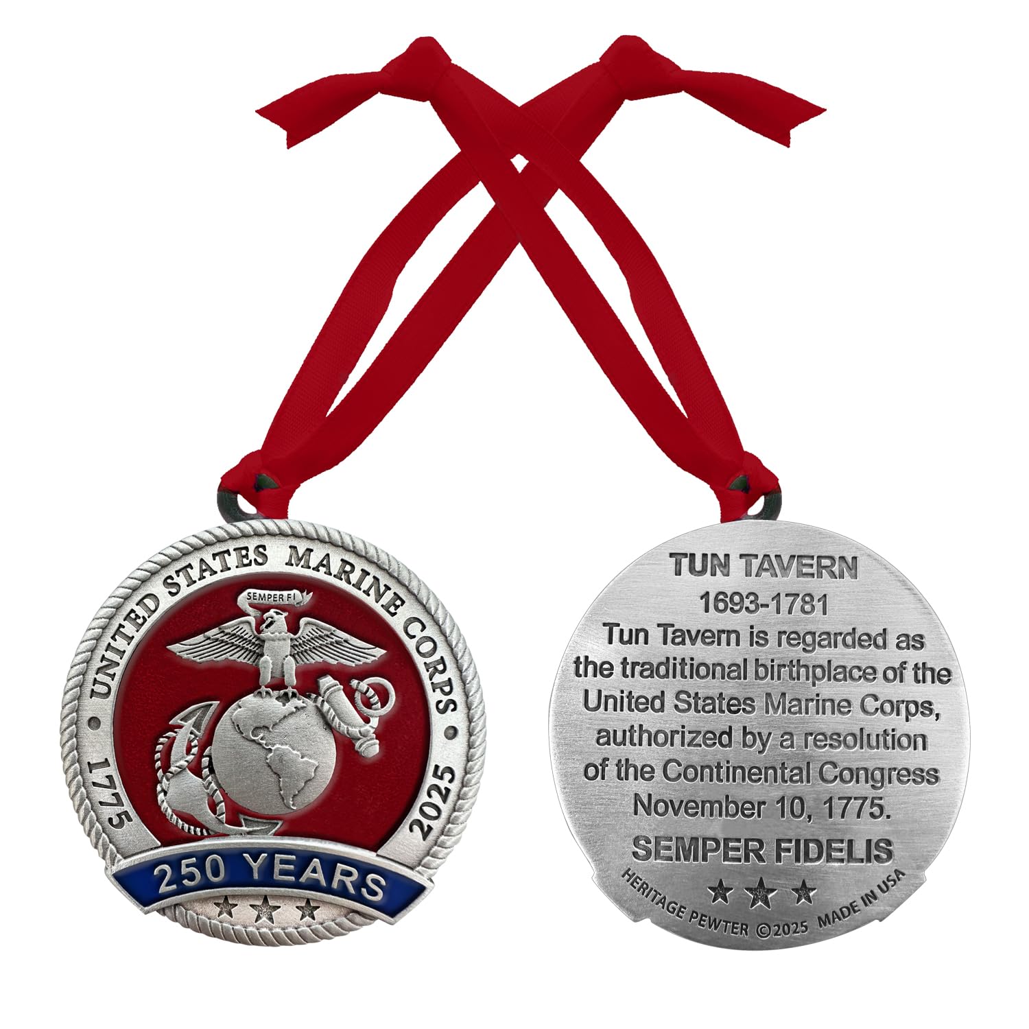 Amazon.com: US Marines Corp 250th Anniversary Ornament